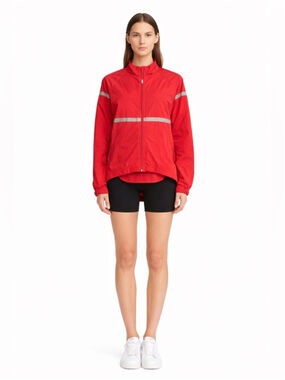 MEC Red Lightweight Cycling Jacket Reflective Running Windbreaker Medium